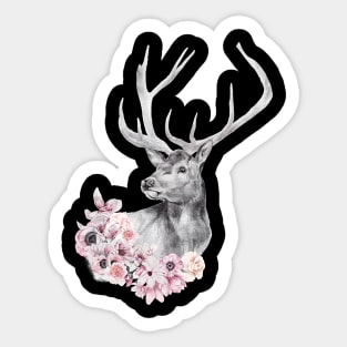 Floral Wild Llama Head Animal Spirit Costume Wildlife Rescue Sticker